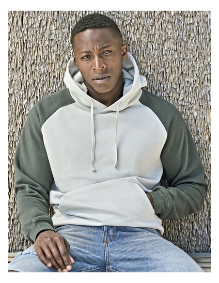TEE-5156-UNLABELED Two-Tone Hooded Sweatshirt 2